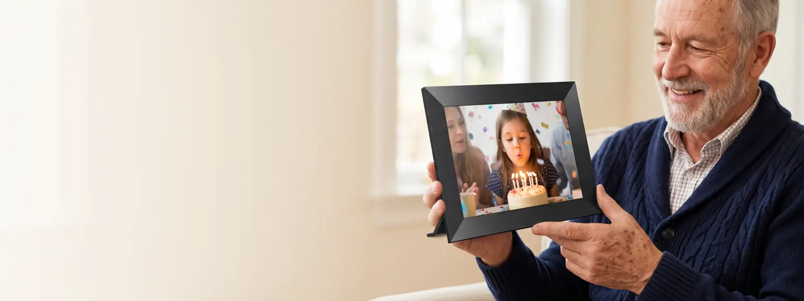 New Photos of the Grandkids, on Their Frame Every Day