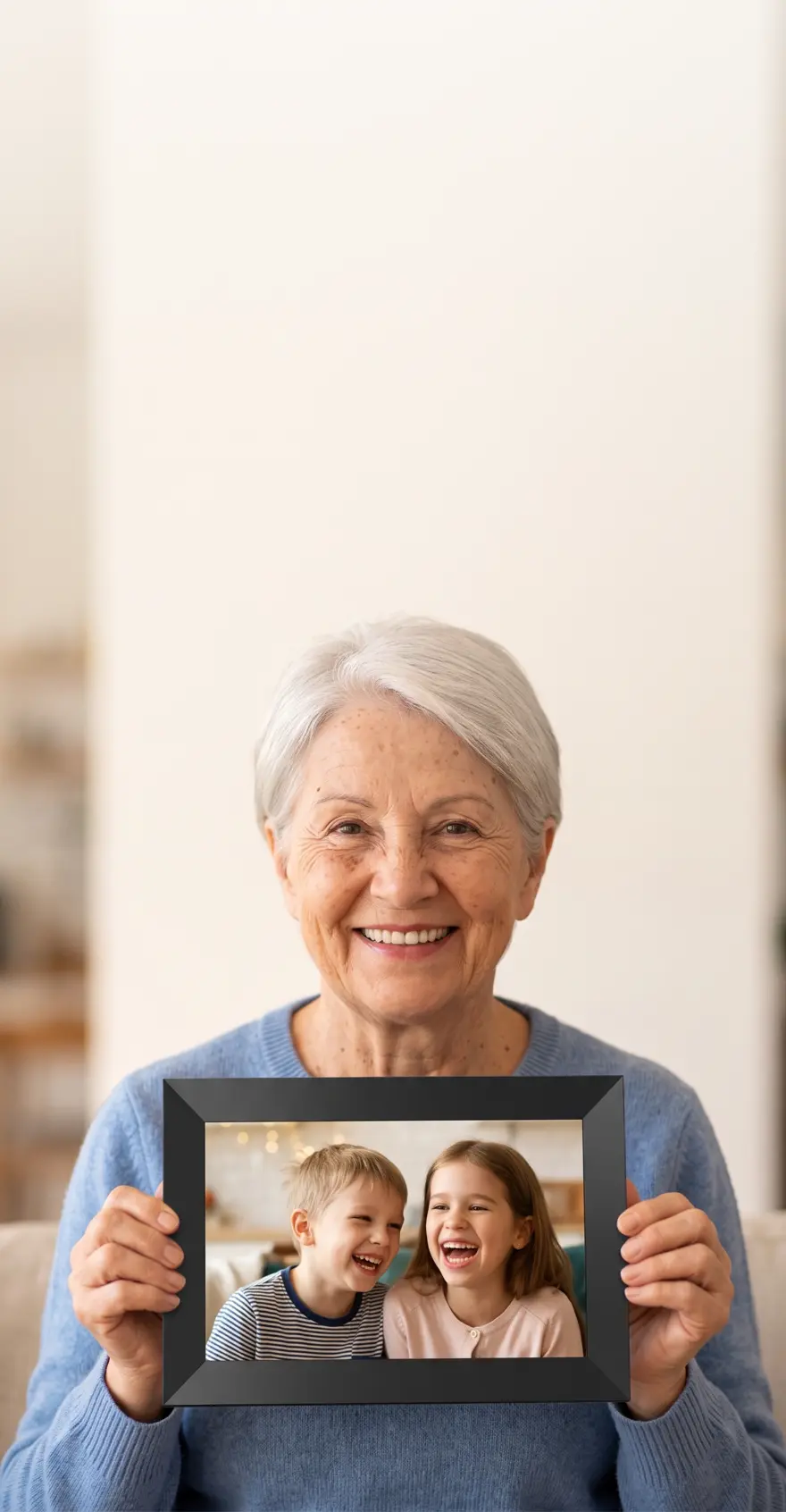 New Photos of the Grandkids, on Their Frame Every Day