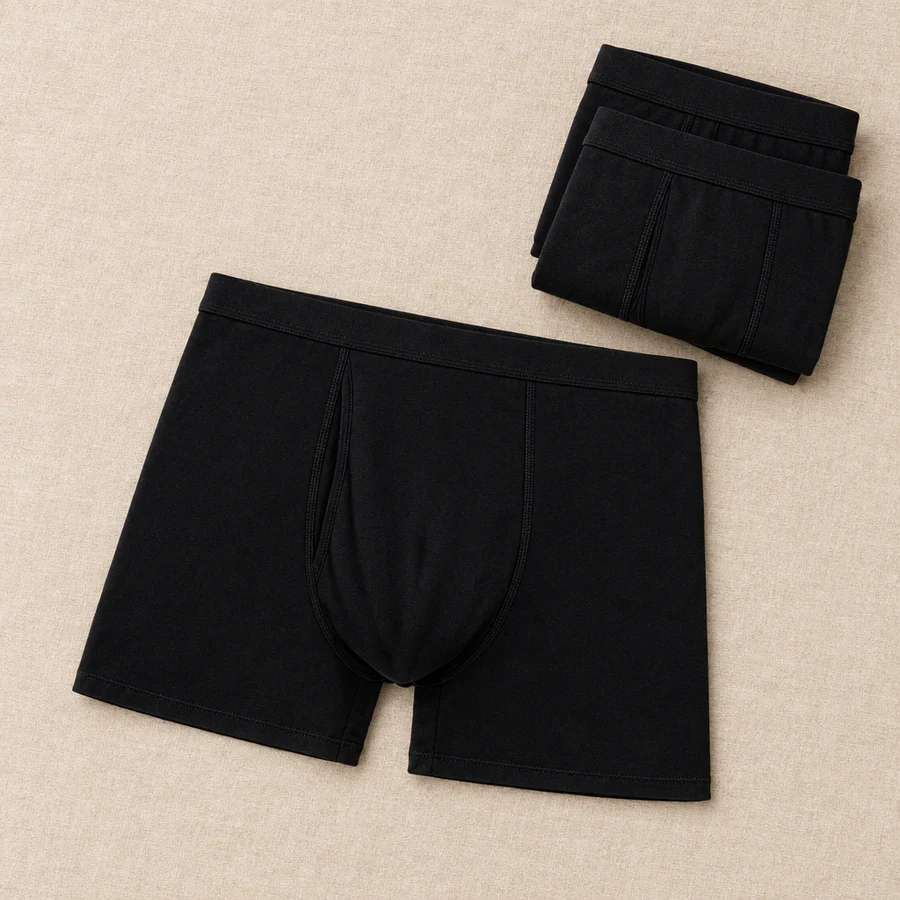 A pair of black Norvane Dry cotton boxer briefs